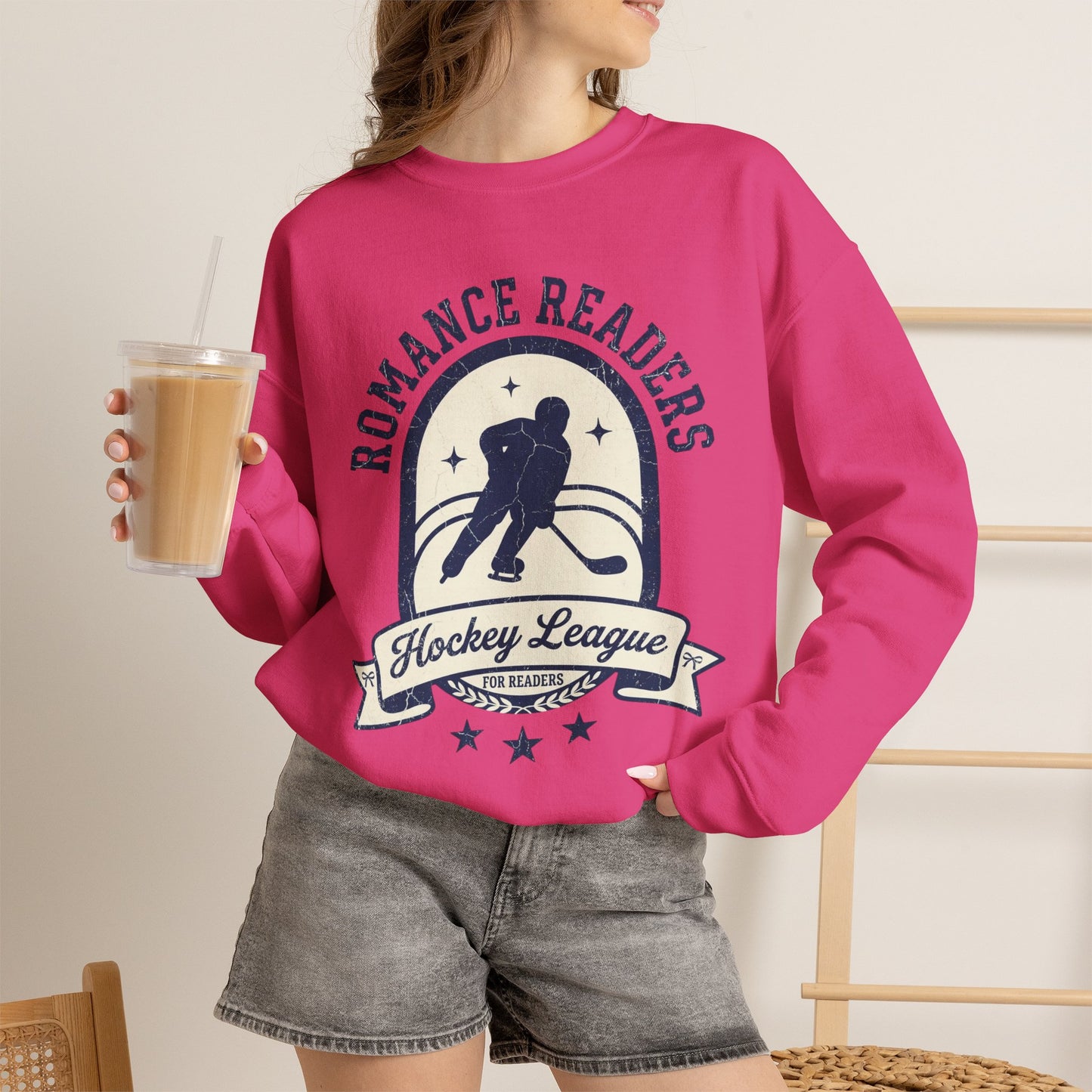 Romance Readers Hockey League Sweatshirt, Hockey Romance Booktok Crewneck, Sports Romance Reader Pullover