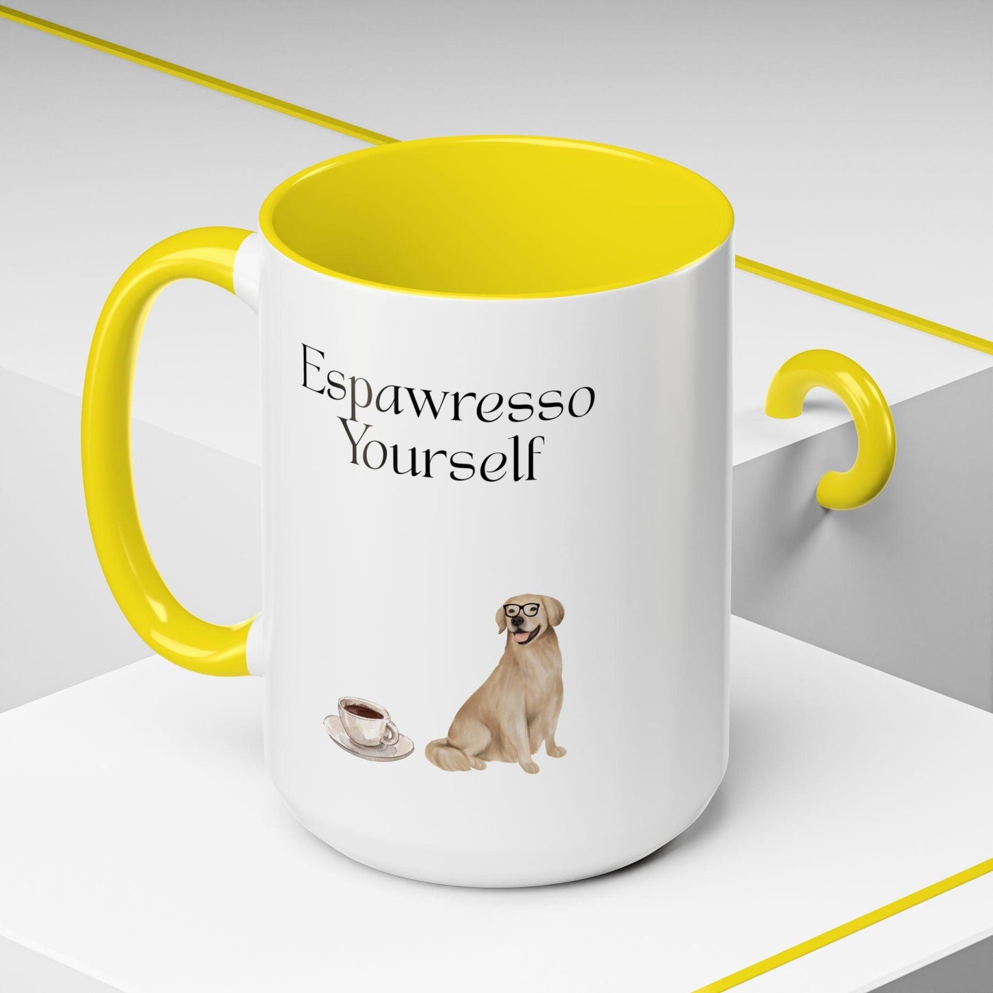 'Espawresso Yourself' Golden Retriever Accent Coffee Mug