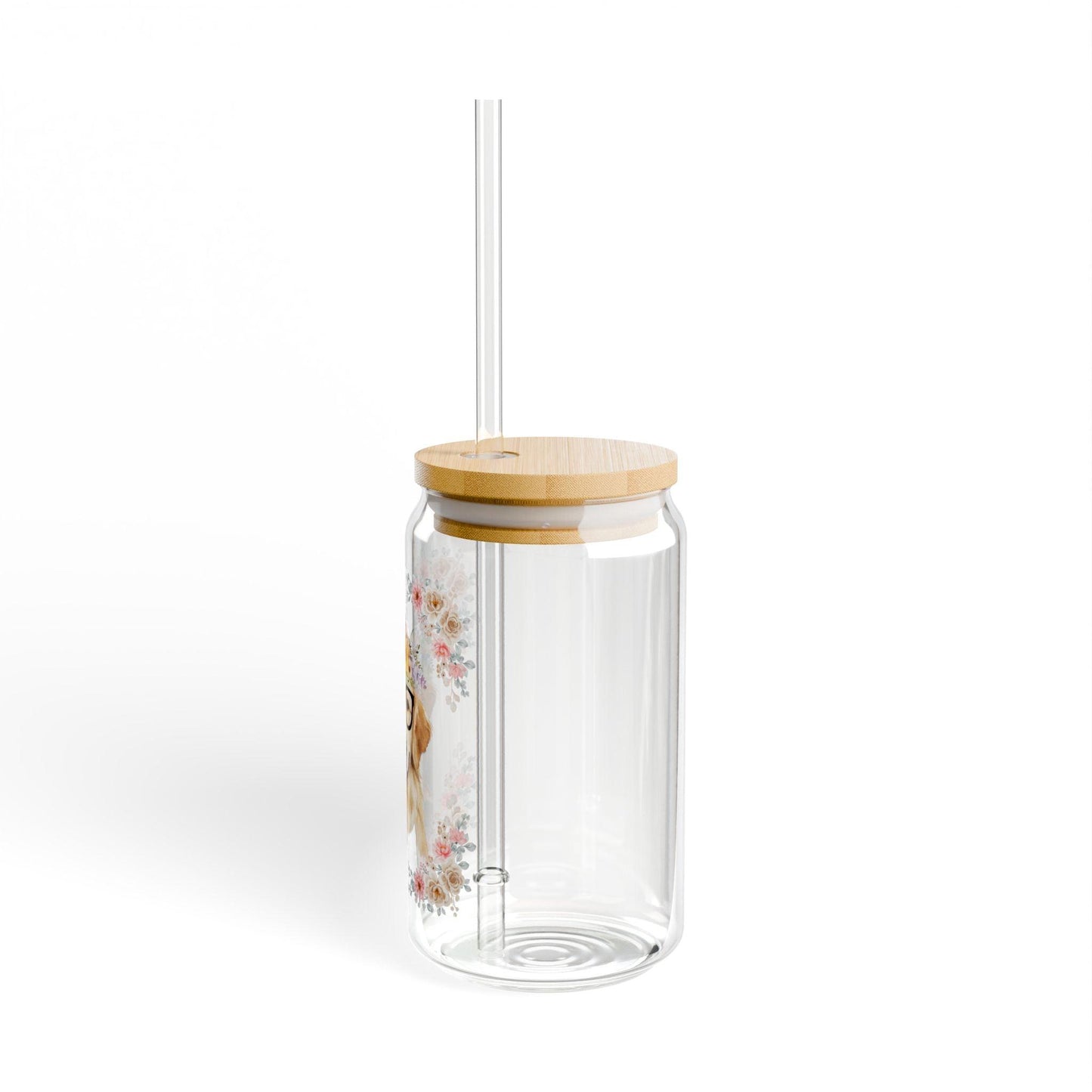 Geeky Goddess Golden Retriever Sipper Glass