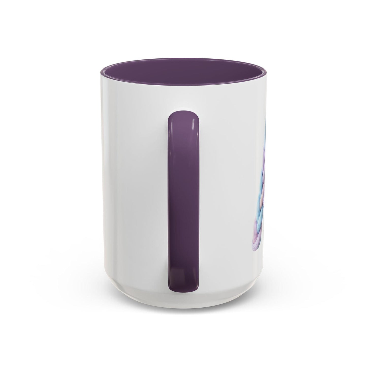 Minimalist Embroidery Typography Accent Coffee Mug | Pastel Thread Design