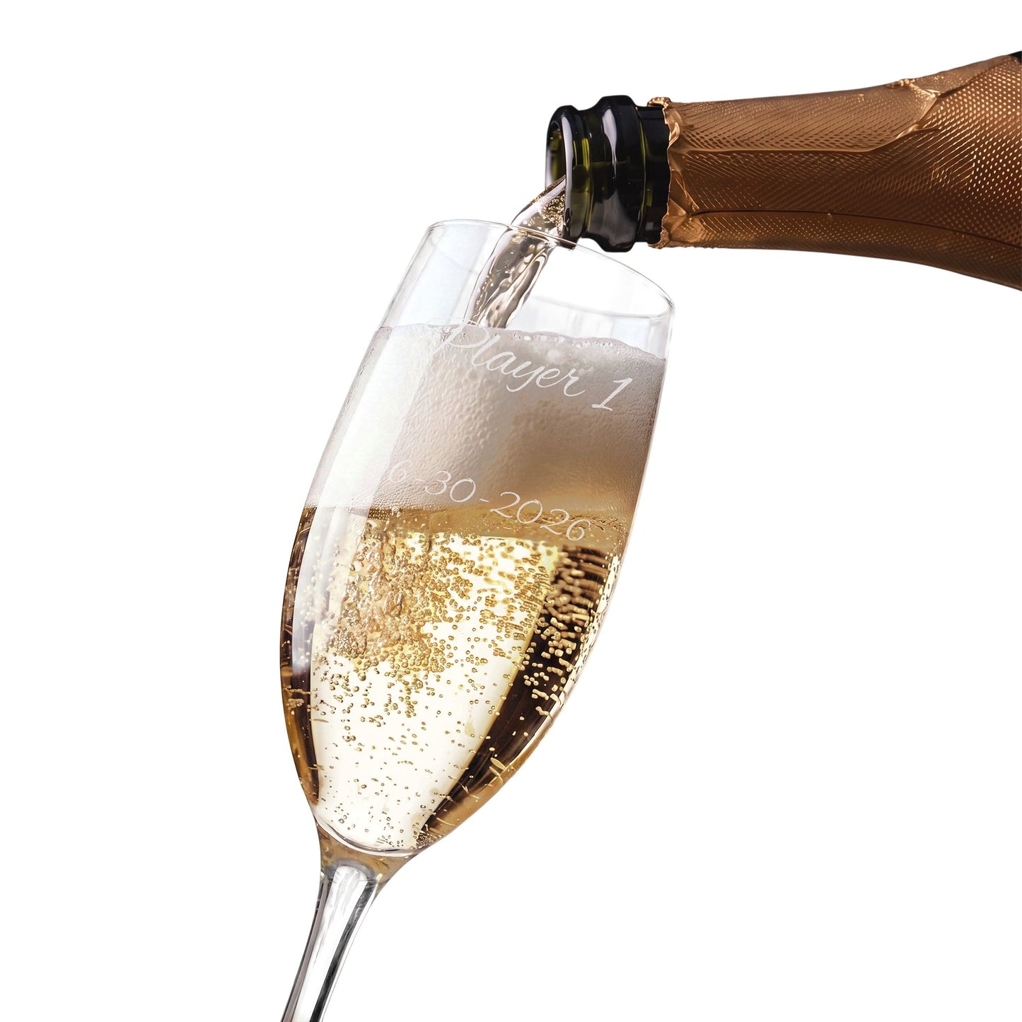 Personalized Gamer Wedding Champagne Glass, Player 1 Bride Flute, Custom Wedding Glass, Gamer Couple Gift, Bridal Champagne Flute