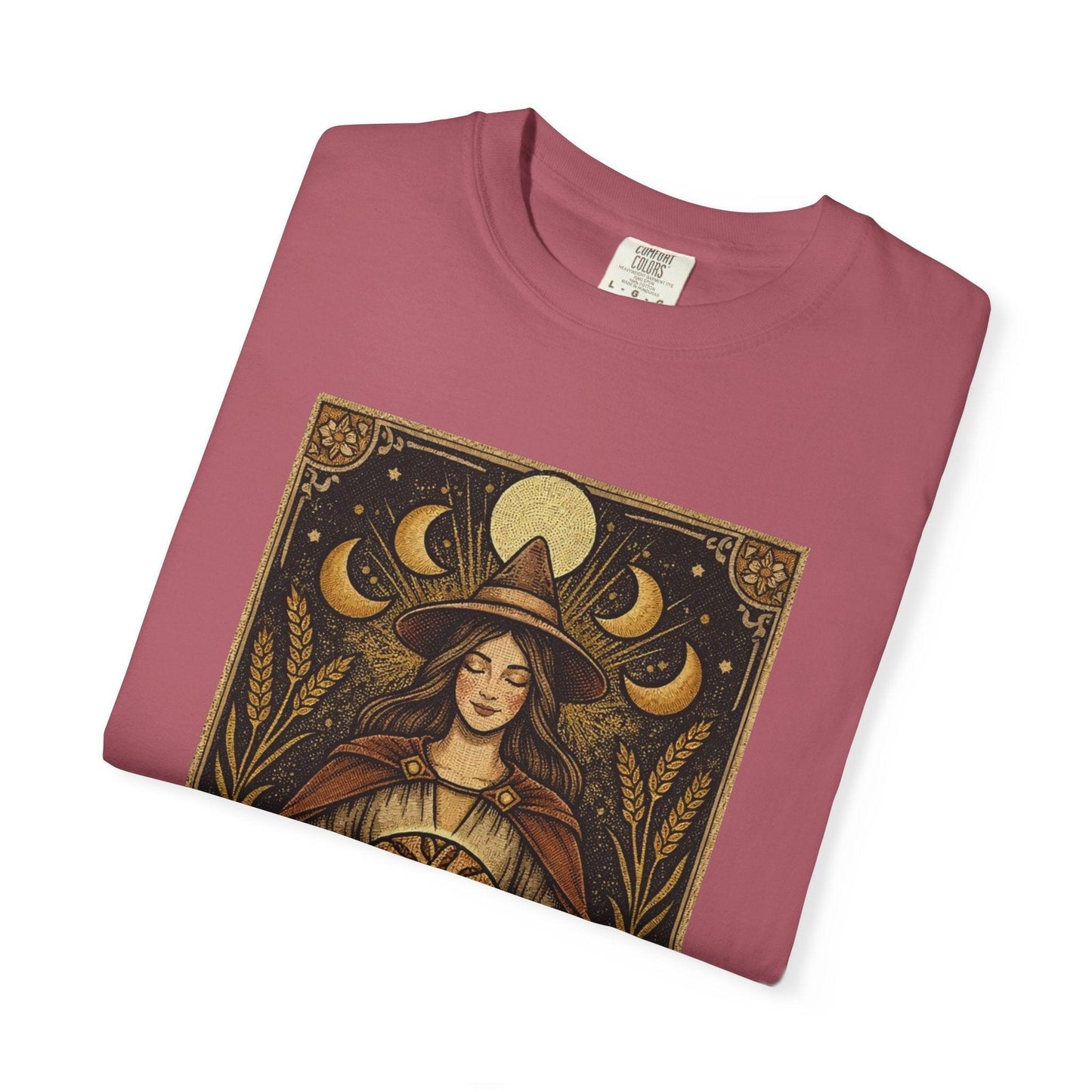Sourdough Witch T-Shirt | Vintage Witch Art, Moon Phases, Baking Theme