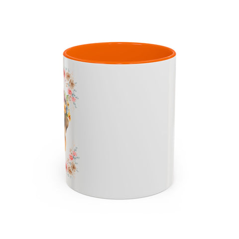 Geeky Goddess Pug Accent Coffee Mug
