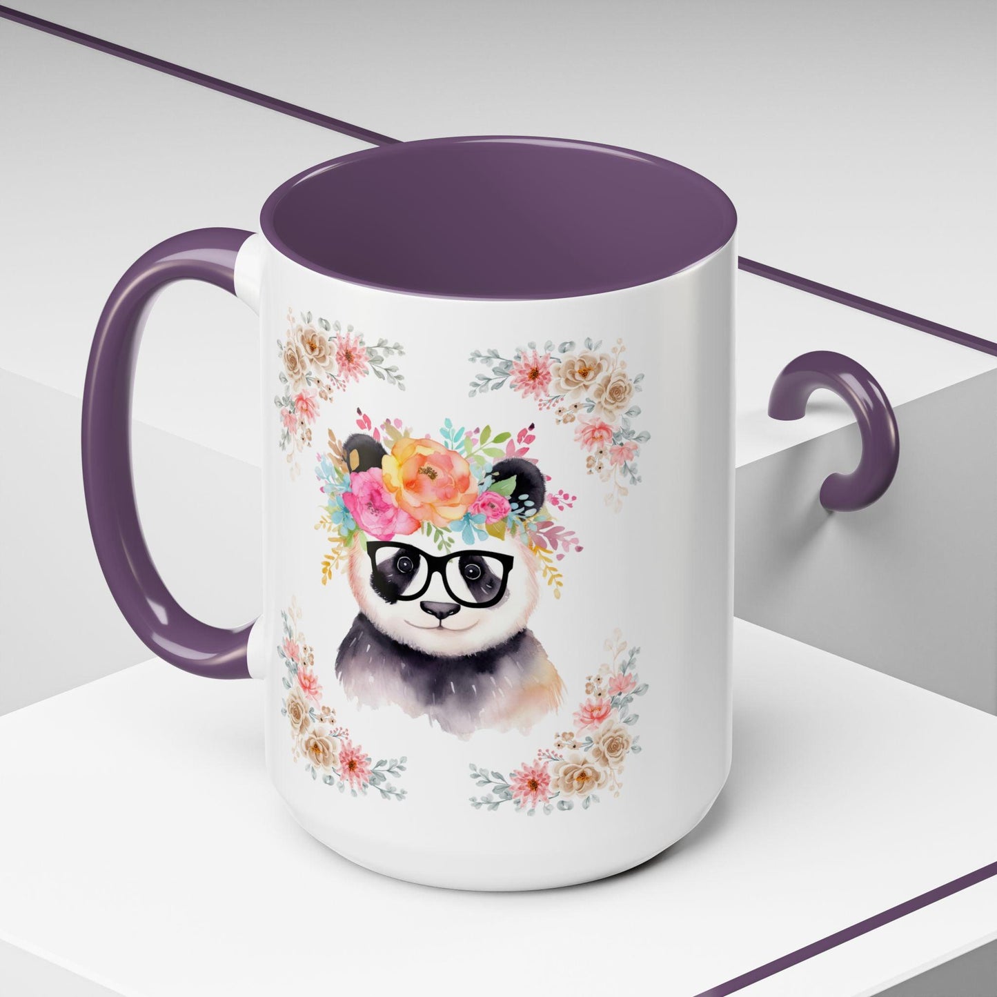 Geeky Goddess Panda Accent Coffee Mug
