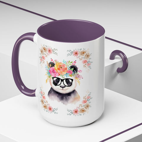 Geeky Goddess Panda Accent Coffee Mug