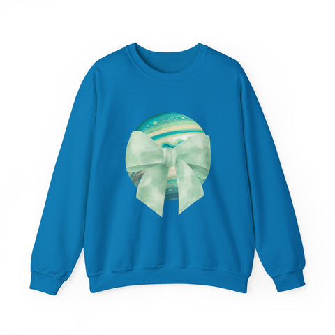Green Planet Wrapped In A Bow Unisex Crewneck Sweatshirt