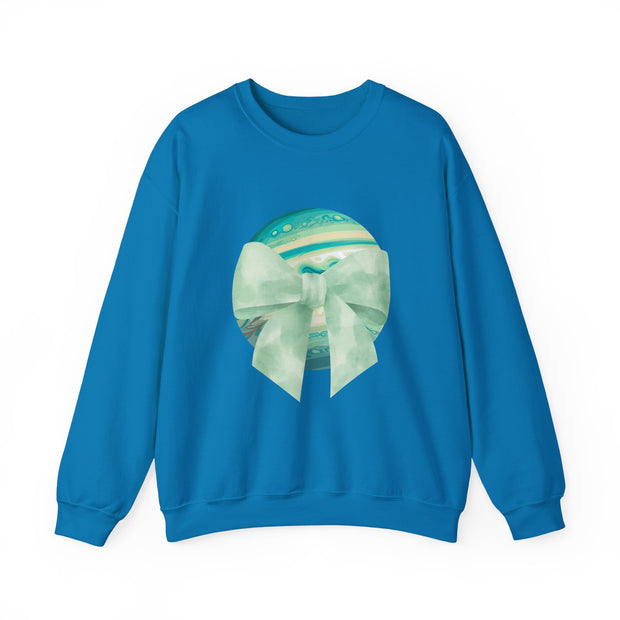 Green Planet Wrapped In A Bow Unisex Crewneck Sweatshirt