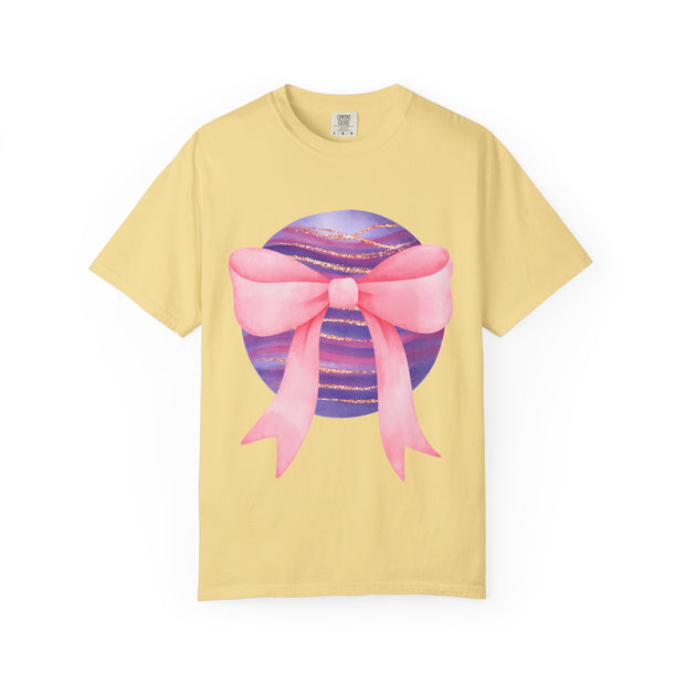 Pink/Purple Planet Wrapped In A Bow Unisex T-Shirt