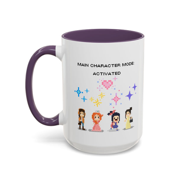 'Main Character Mode: Activated' Accent Coffee Mug
