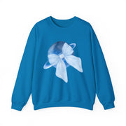 Blue Saturn Wrapped In A Blue Bow Unisex Crewneck Sweatshirt