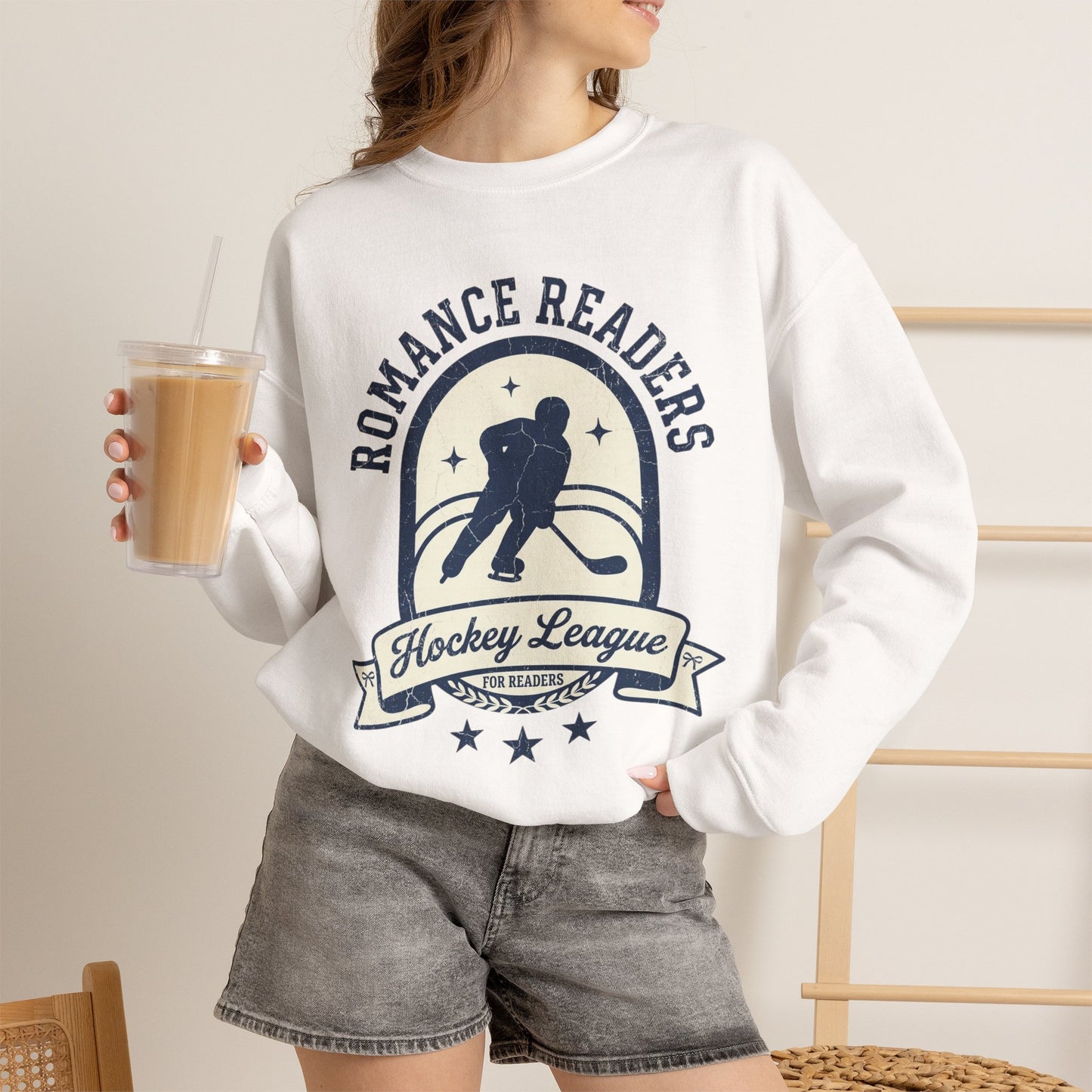 Romance Readers Hockey League Sweatshirt, Hockey Romance Booktok Crewneck, Sports Romance Reader Pullover