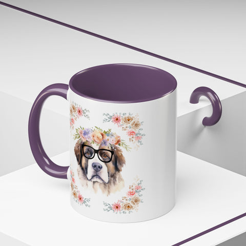 Geeky Goddess Saint Bernard Accent Coffee Mug