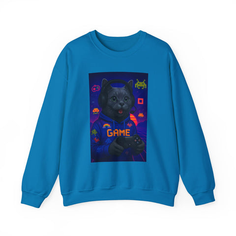 Gamer Cat Crewneck Sweatshirt - Cozy Unisex Gaming Apparel, Cool Cat Sweatshirt, Perfect Gift for Cat Lovers, Unisex Sweatshirt, Retro [...]