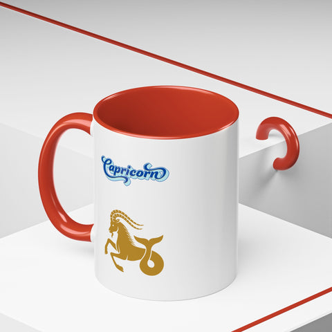 'Capricorn' Zodiac Accent Coffee Mug