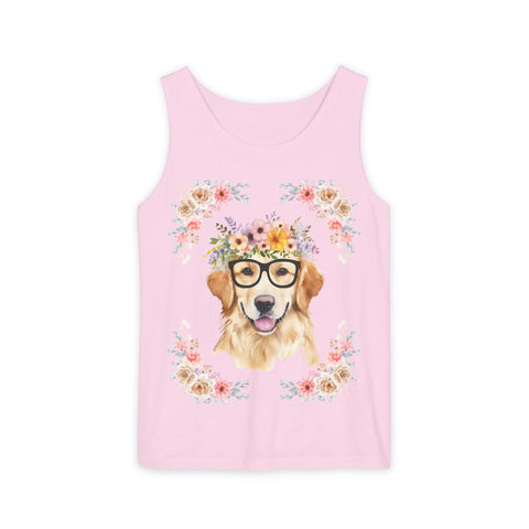 Geeky Goddess Golden Retriever Unisex Tank Top