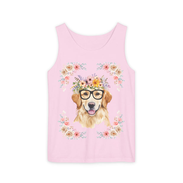 Geeky Goddess Golden Retriever Unisex Tank Top