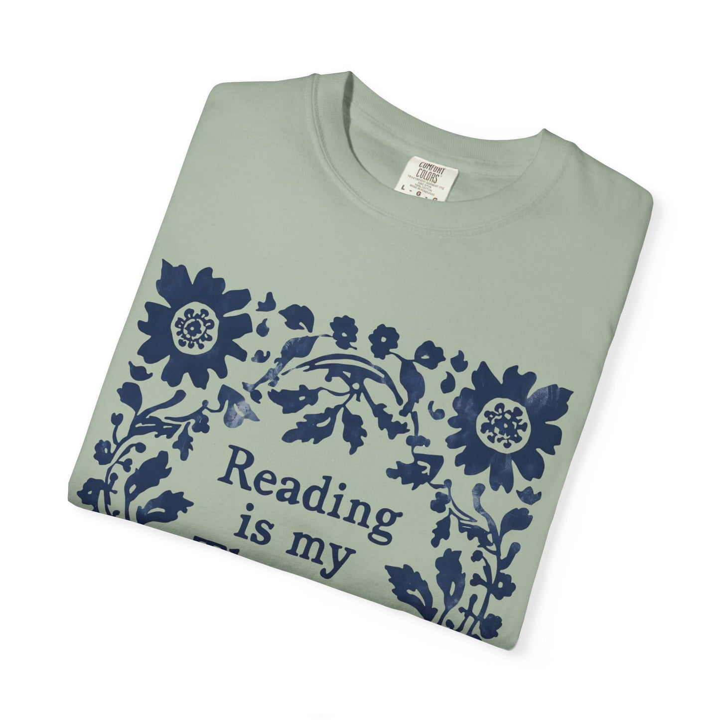Reading Is My Therapy T-shirt | Floral Wreath Book Lover Tee