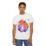 Purple Pumpkin Wrapped In A Bow Unisex T-Shirt