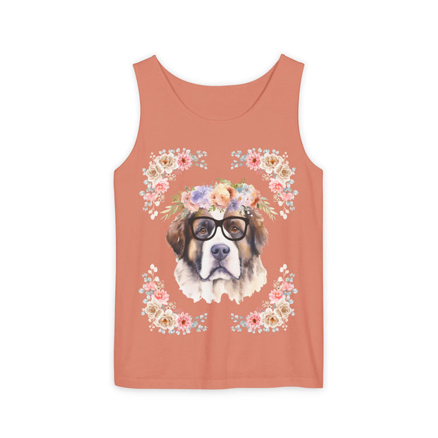 Geeky Goddess Saint Bernard Unisex Tank Top