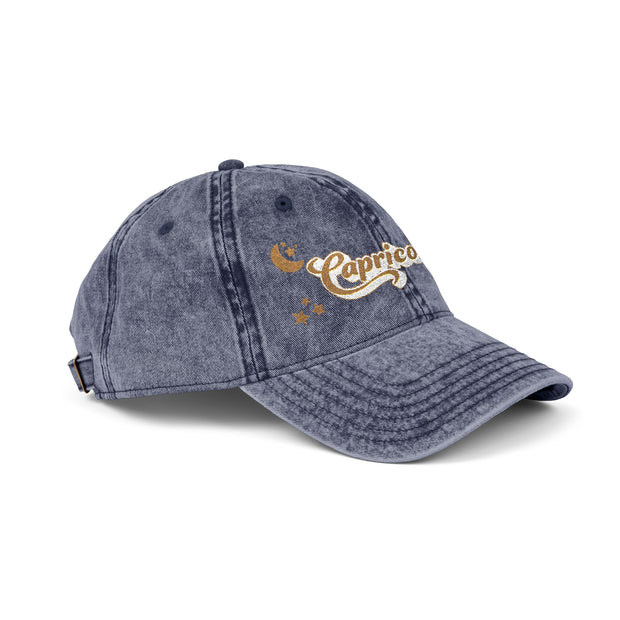 'Capricorn' Vintage Embroidered Cap