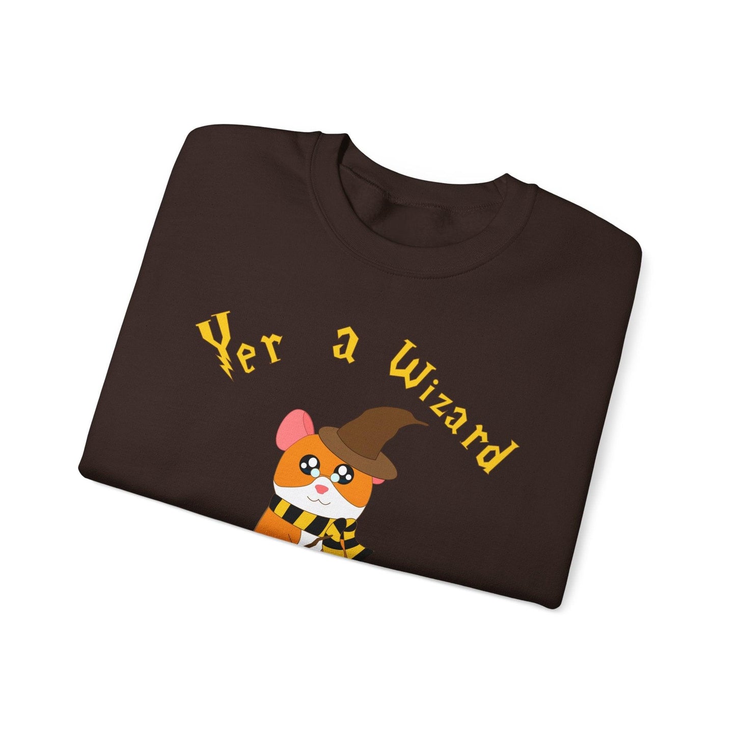 Hammy the Wizard Hamster Sweatshirt | Cute Wizard Hamster Illustration