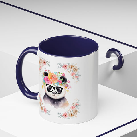 Geeky Goddess Panda Accent Coffee Mug
