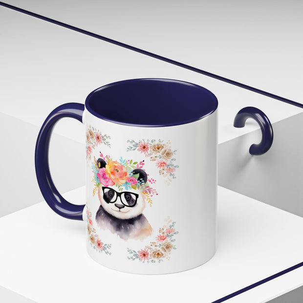 Geeky Goddess Panda Accent Coffee Mug