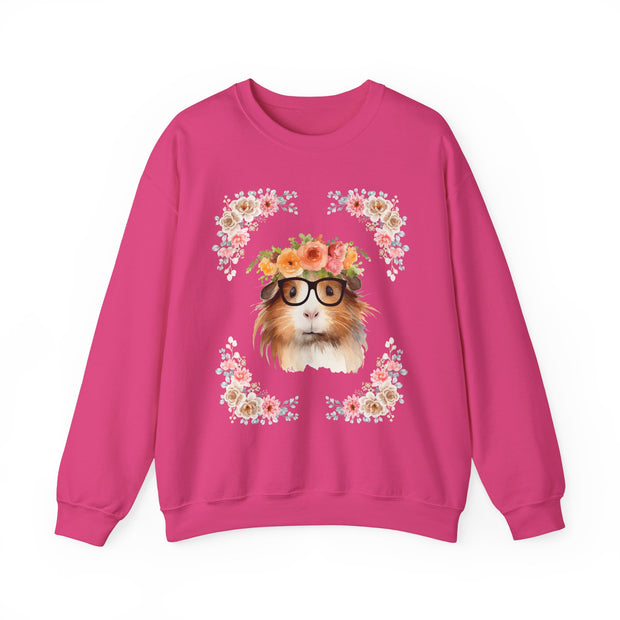 Geeky Goddess Guinea Pig Unisex Crewneck Sweatshirt