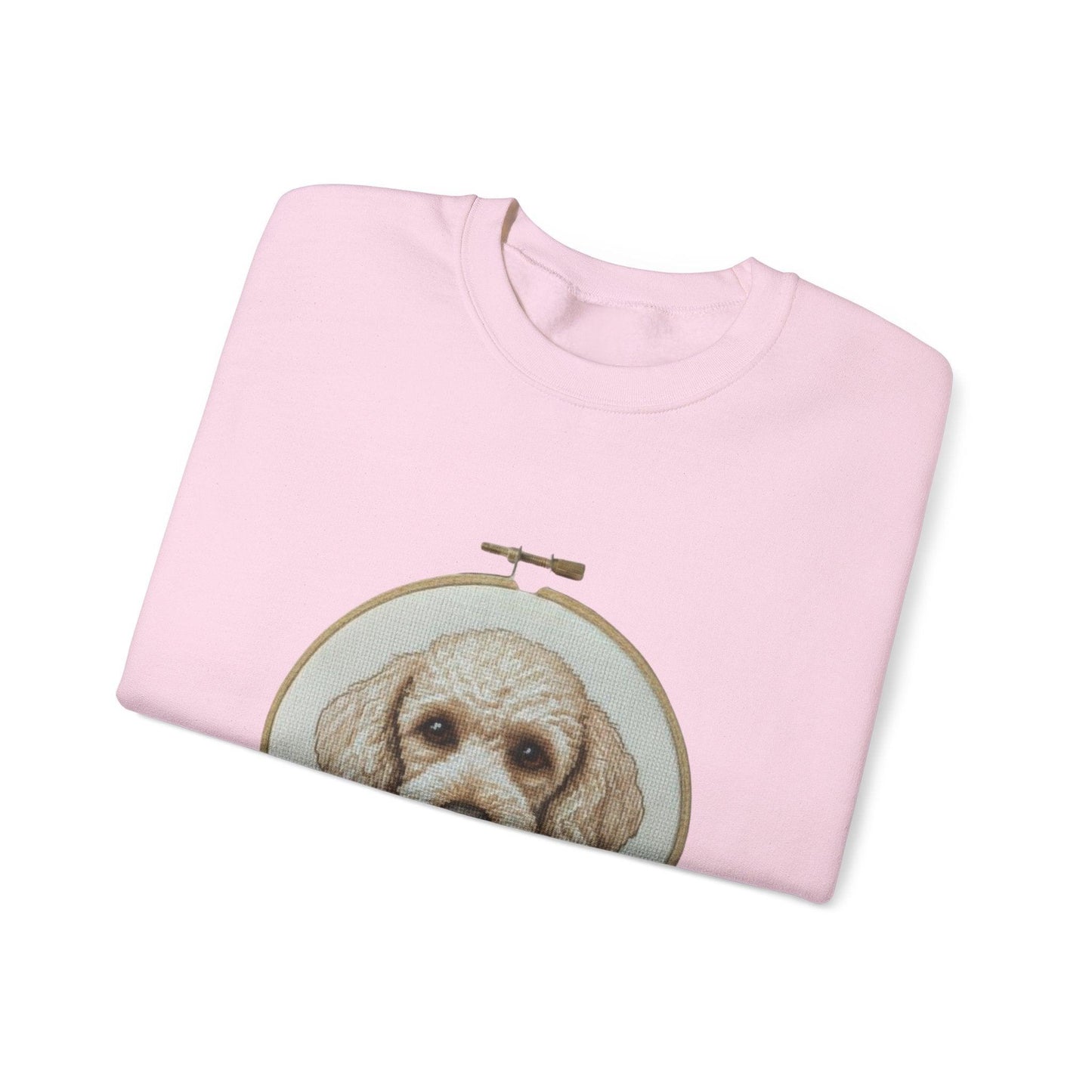 Vintage Embroidery Poodle Portrait sweatshirt | Dog Hoop Art