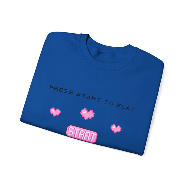 'Press Start to Slay' Unisex Crewneck Sweatshirt