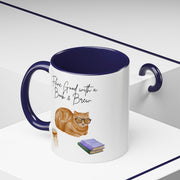 'Feline Good With A Book & Brew' Accent Coffee Mug