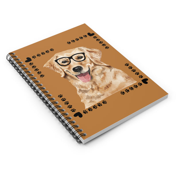 Geeky Good Golden Retriever Spiral Notebook