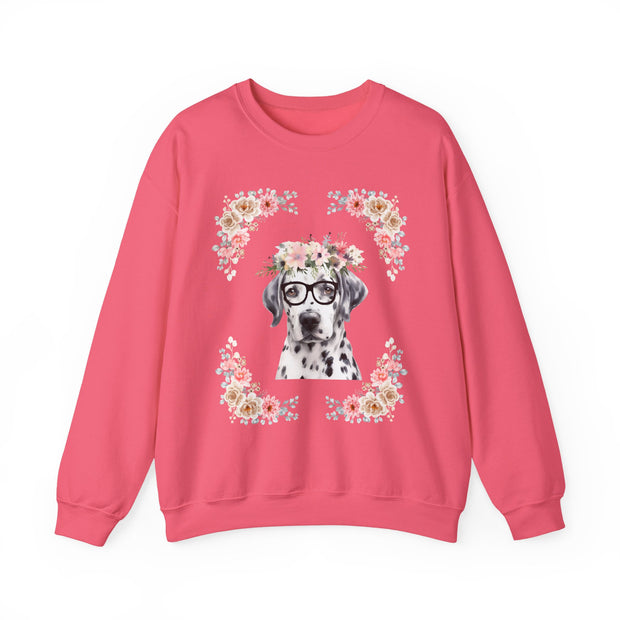 Geeky Goddess Dalmatian Unisex Crewneck Sweatshirt