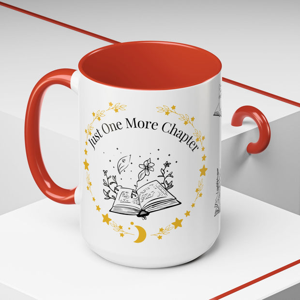 'Just One More Chapter' Accent Coffee Mug