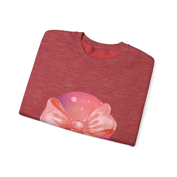 Pink/Yellow Planet Wrapped In A Bow Unisex Crewneck Sweatshirt