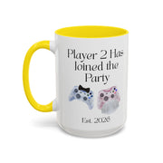 'Player 2 Has Joined The Party' 'Est. 2026' Accent Coffee Mug