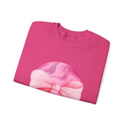Pink Planet Wrapped In A Bow Unisex Crewneck Sweatshirt