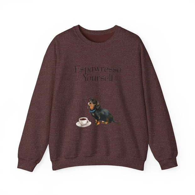 'Espawresso Yourself' Dachshund Unisex Crewneck Sweatshirt