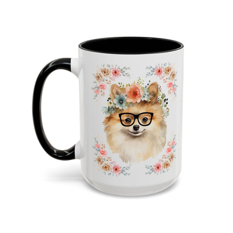 Geeky Goddess Pomeranian Accent Coffee Mug