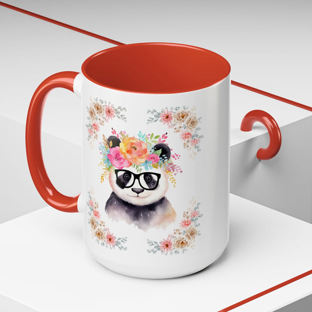 Geeky Goddess Panda Accent Coffee Mug
