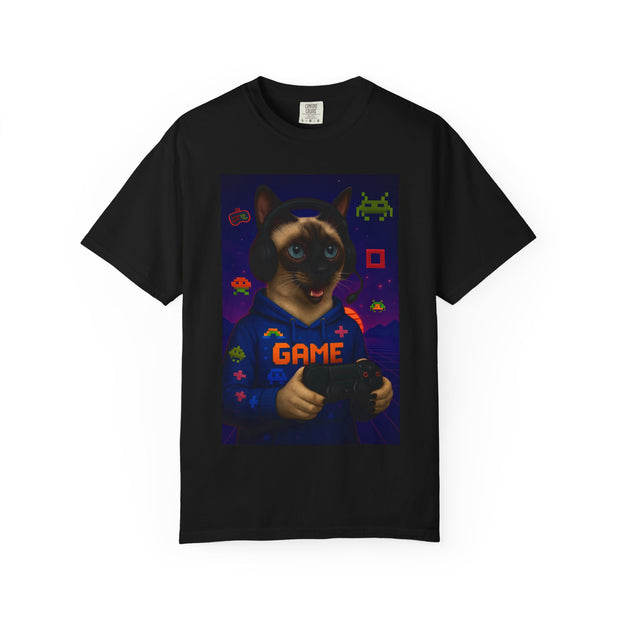 Game On Siamese Cat Unisex T-Shirt