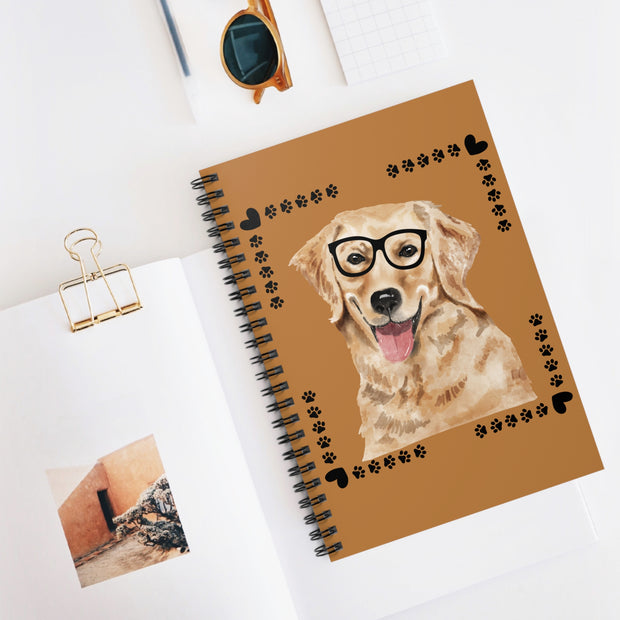 Geeky Good Golden Retriever Spiral Notebook