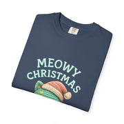 Cute Cat Christmas T-shirt, Meowy Christmas Tee, Unisex Holiday Shirt, Fun Xmas Gift, Cozy Festive Wear