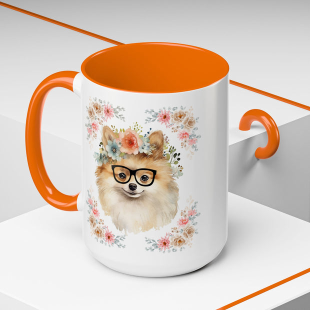 Geeky Goddess Pomeranian Accent Coffee Mug