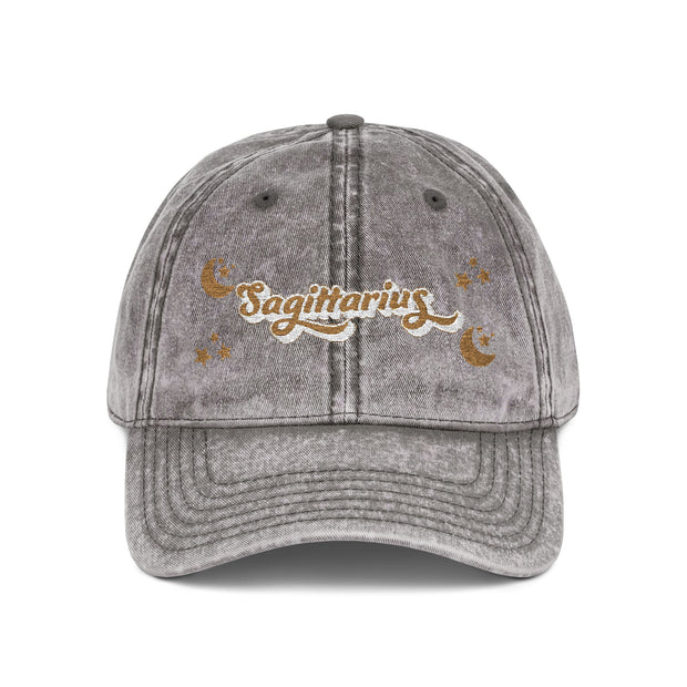 'Sagittarius' Vintage Embroidered Cap