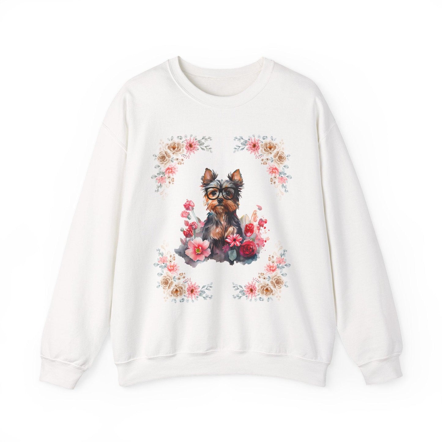 Geeky Goddess Yorkie Unisex Crewneck Sweatshirt