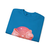 Pink/Yellow Planet Wrapped In A Bow Unisex Crewneck Sweatshirt