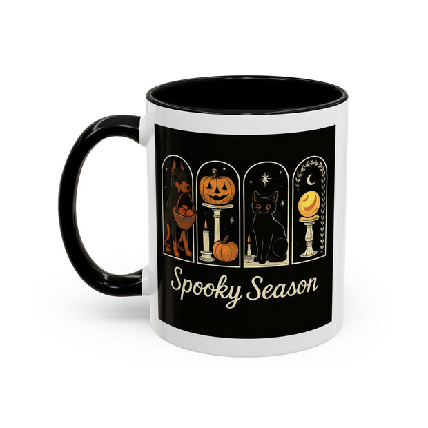 Spooky Season Doberman Accent Coffee Mug