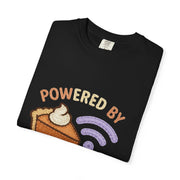 Powered by Pie and Wi-Fi T-Shirt, Funny Unisex Tee, Gift for Pie Lovers, Tech Enthusiasts, Perfect for Holidays and Parties