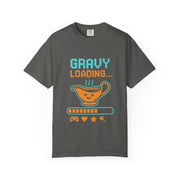 Gravy Loading Unisex Tee, Funny Foodie T-Shirt for Thanksgiving, Casual Wear, Gamer Gift, Comfort Fit